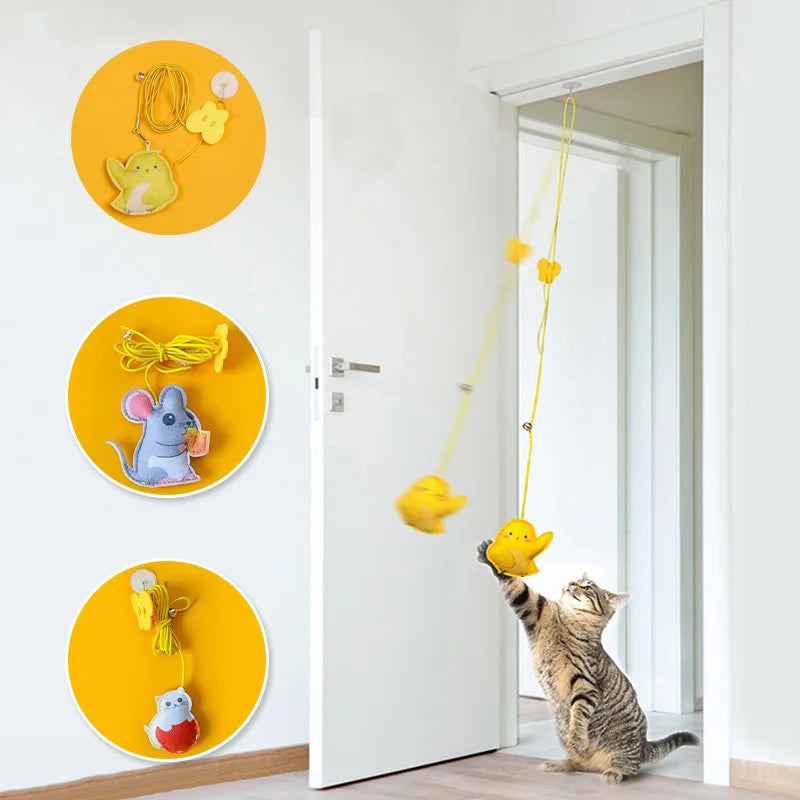 Interactive Hanging Cat Toy Simulation