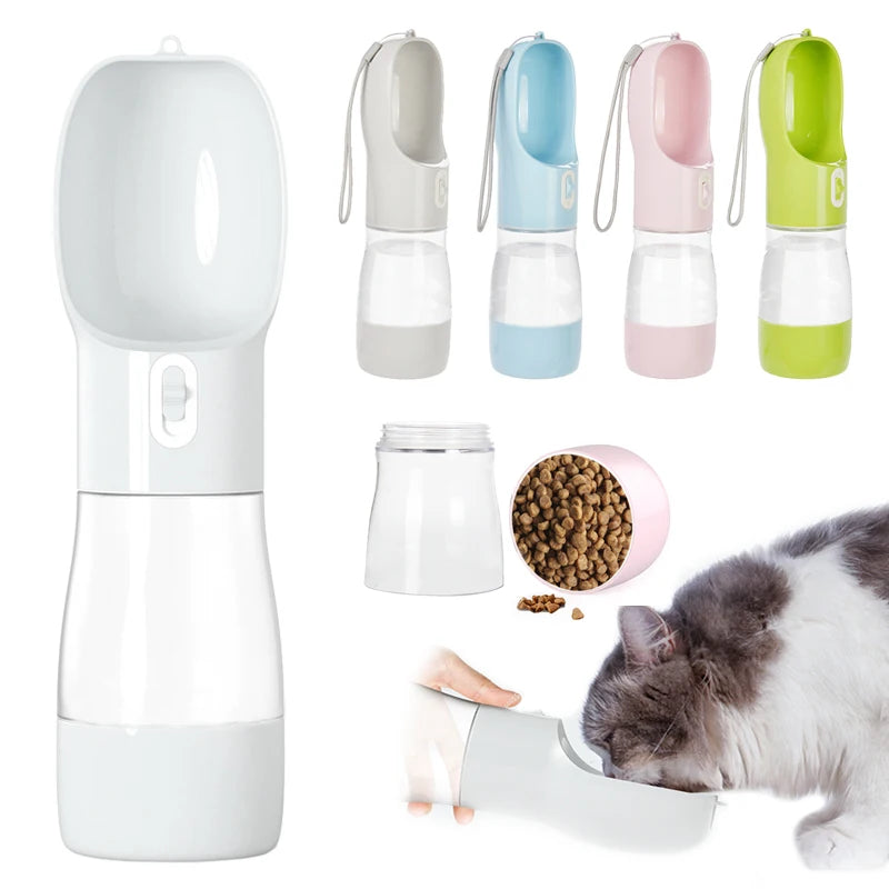Portable Dog and Cat Water Bottle Food Container