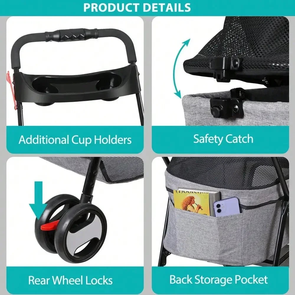 WL Pet Stroller Folding