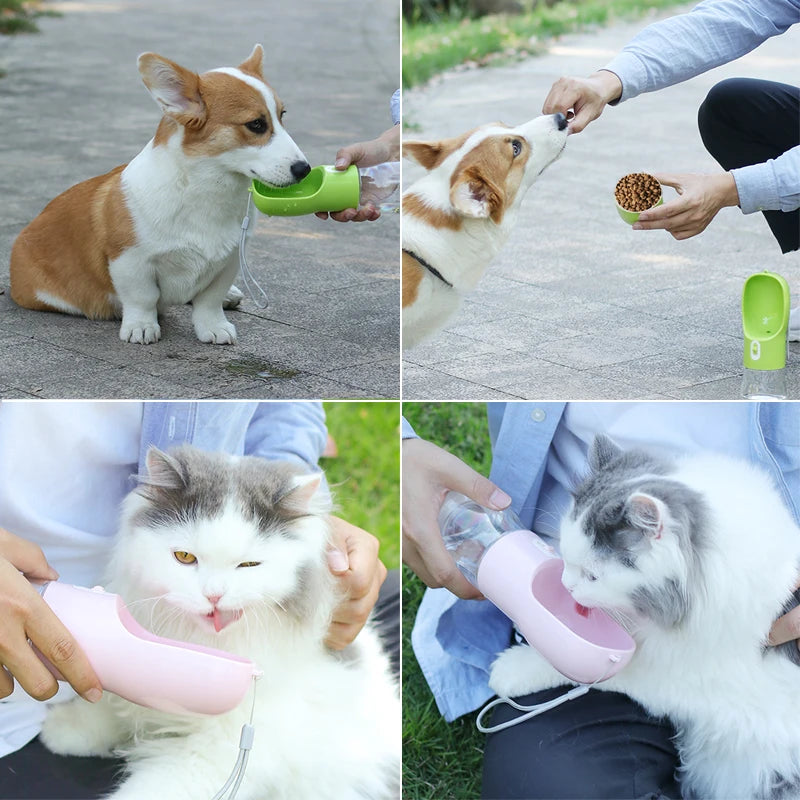 Portable Dog and Cat Water Bottle Food Container