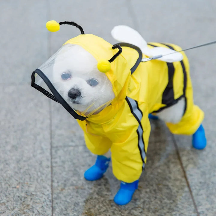 Cute Bear Shape Dog Raincoat