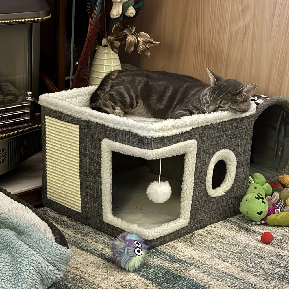 Luxury Double-Layered Cat Bed