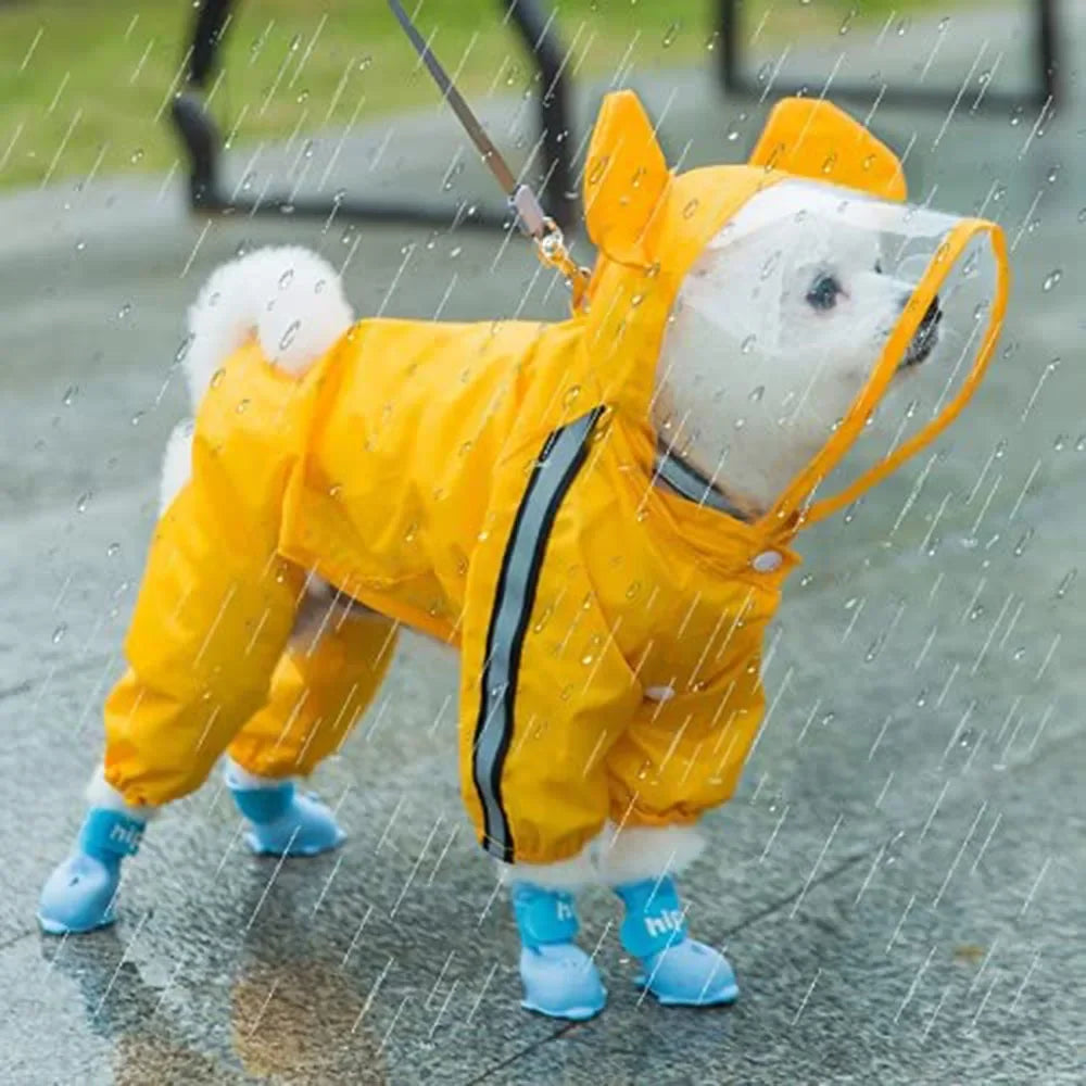 Cute Bear Shape Dog Raincoat